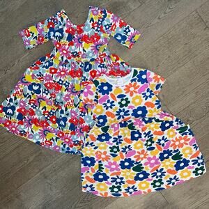Hanna Andersson Floral Skater Pocket Dress Lot 10